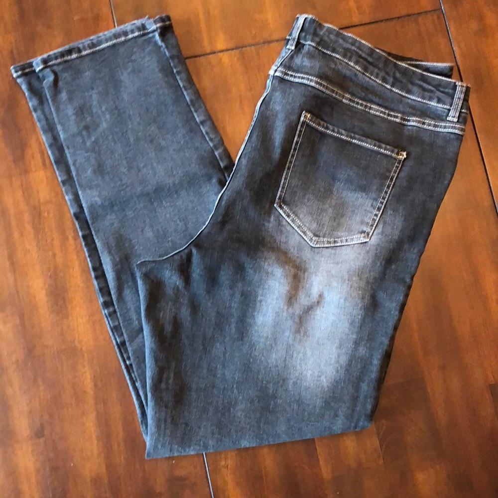 Universal Standard Distressed Black Jeans 20 Long